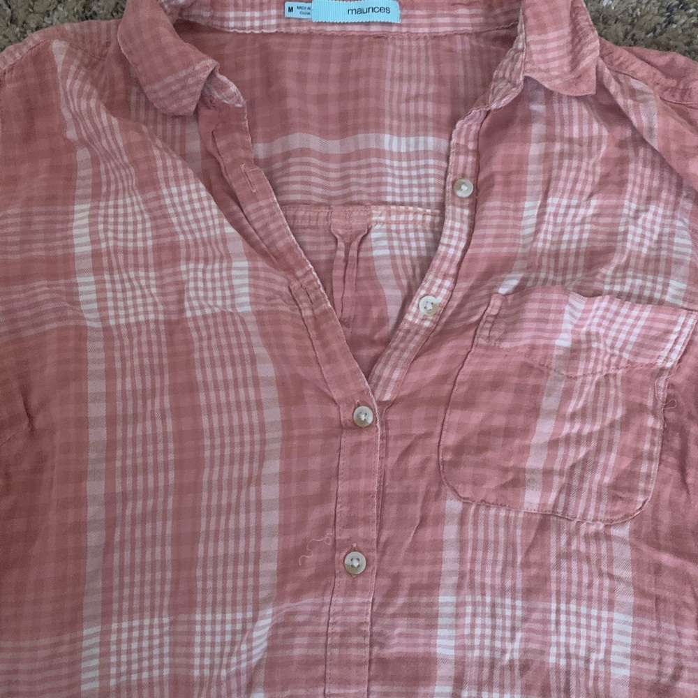 White and pink light flannel